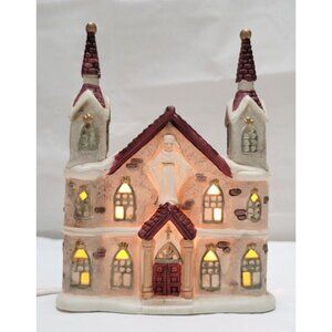 Vintage 1994 Dickens Collectables Sugar Creek County Church Cathedral - No Box